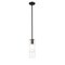 Z-Lite Alton Pendant, 1-Light, 4.75 In.W x 14.25 In.H, Matte Black/Clear+Frosted 824P-ROD-MB - alternate 8